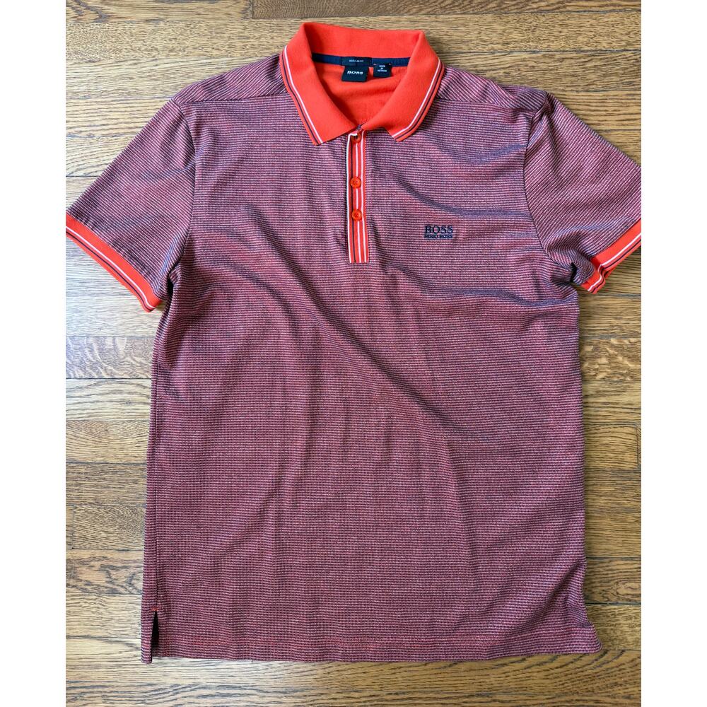 Boss Men's Orange Polo Shirt Size XL